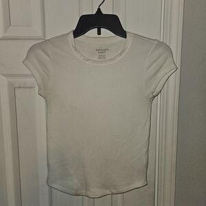 American Eagle Cream Textured Tee